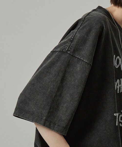 Alfred Alex(アルフレッドアレックス)の「【Alfred Alex】ヴィンテージ加工ロックプリント半袖Tシャツ(Tシャツ/カットソー・メンズ・ブラック/ブラック系1/ブラック系2・L/M)」の15枚目の写真