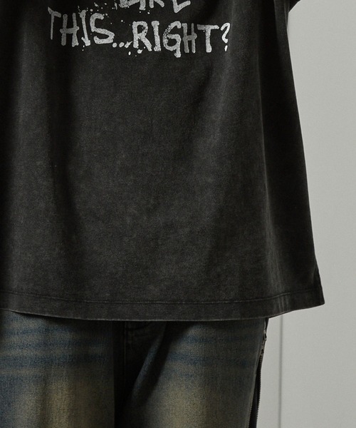 Alfred Alex(アルフレッドアレックス)の「【Alfred Alex】ヴィンテージ加工ロックプリント半袖Tシャツ(Tシャツ/カットソー・メンズ・ブラック/ブラック系1/ブラック系2・L/M)」の16枚目の写真