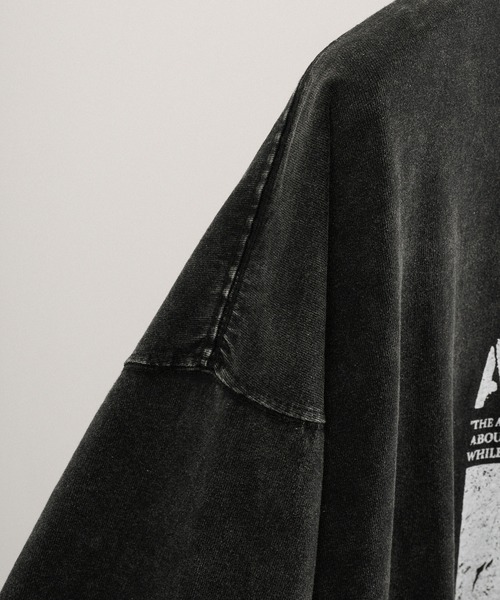 Alfred Alex】ヴィンテージ加工ロックプリント半袖Tシャツ（Tシャツ