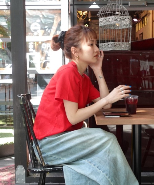 TEEN BOOP(ティーンブープ)の「カラーコンパクトTee(Tシャツ/カットソー・レディース・ブラック/ブルー/ホワイト/レッド・FREE)」の4枚目の写真