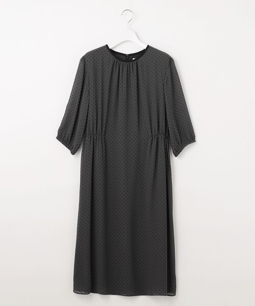 J.PRESS（ジェイプレス）の「【洗える】ドットフロッキープリント ワンピース（ワンピース・レディース・グレー系5/ブラウン系5・11/9）」の18枚目の写真