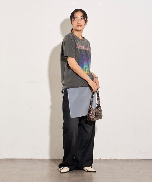 WHO'S WHO gallery（フーズフーギャラリー）の「シアーラップスカート（スカート・レディース・サックスブルー/ブラック/アイボリー/オフホワイト/レッド/ブラウン・FREE）」の20枚目の写真