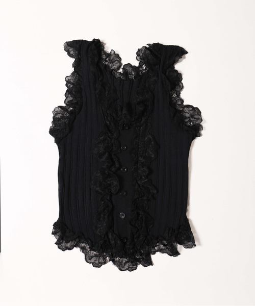 PHILLY(フィリー)の「【PHILLY】フリルレースタンクトップ(タンクトップ・レディース・ホワイト/ブラック・FREE)」の11枚目の写真