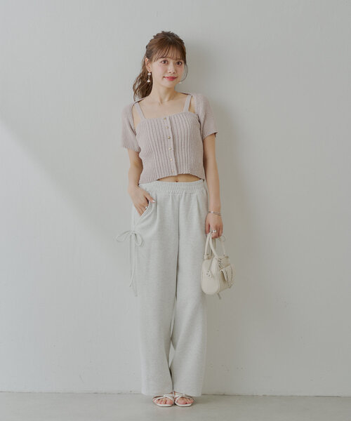 Chico（チコ）の「【SET ITEM】フロントボタンキャミ+ボレロセット