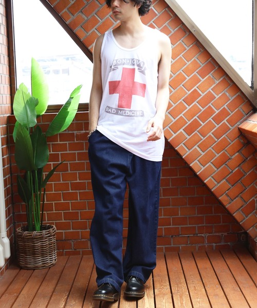 ８(eight)（エイト）の「ボン・ジョヴィ【BONJOVI】タンクトップ（タンクトップ・メンズ・ホワイト・LARGE/MEDIUM）」の7枚目の写真