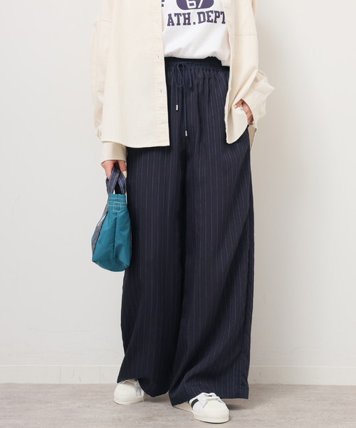 JOURNAL STANDARD relume(ジャーナルスタンダード レリューム)の「N/Rダブルストライプパンツ(その他パンツ・レディース・ブラウン/ネイビー・38/36)」の1枚目の写真