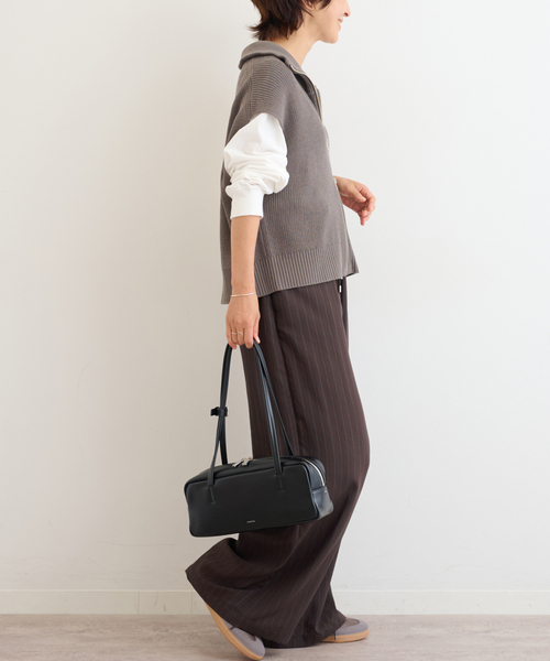 JOURNAL STANDARD relume(ジャーナルスタンダード レリューム)の「N/Rダブルストライプパンツ(その他パンツ・レディース・ブラウン/ネイビー・38/36)」の10枚目の写真