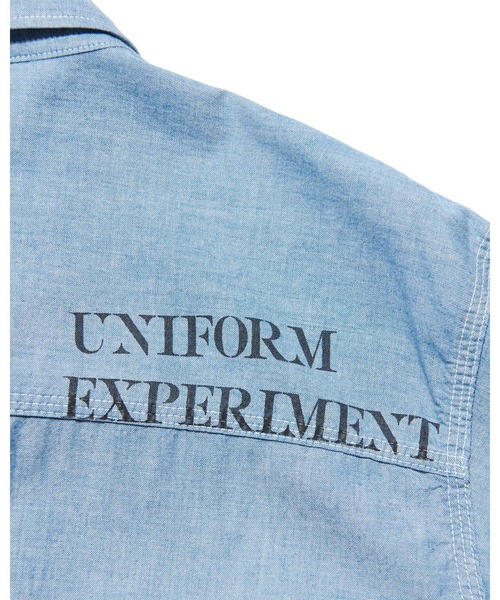 uniform experiment（ユニフォームエクスペリメント）の「WASHED CHAMBRAY SHIRT（シャツ/ブラウス・メンズ・ライトインディゴブルー・3/2/1/4/5）」の5枚目の写真