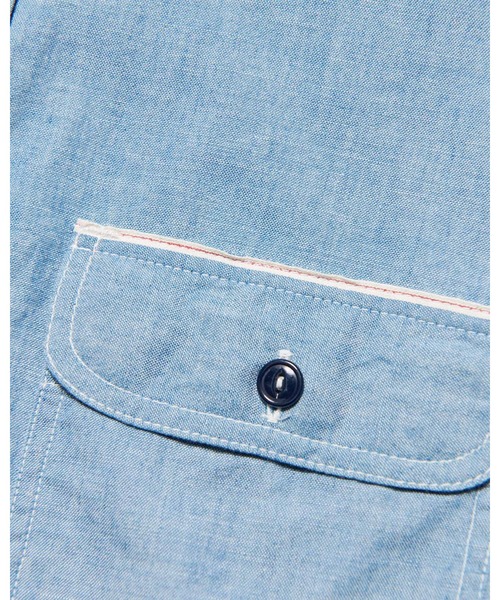 uniform experiment（ユニフォームエクスペリメント）の「WASHED CHAMBRAY SHIRT（シャツ/ブラウス・メンズ・ライトインディゴブルー・3/2/1/4/5）」の6枚目の写真