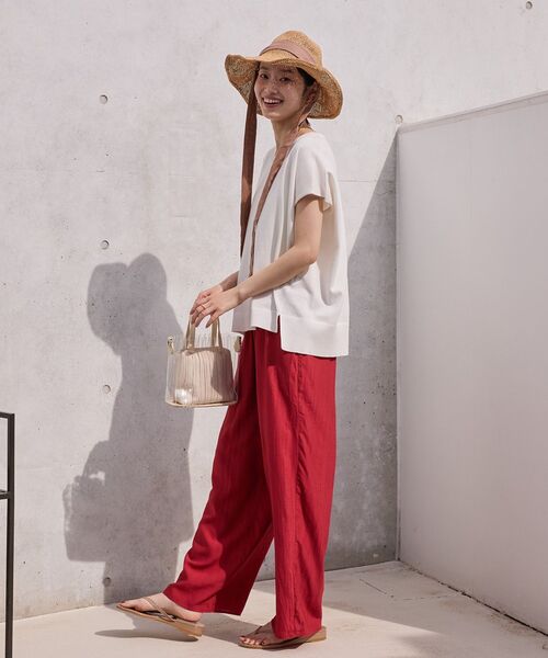 AMERICAN HOLIC（アメリカンホリック）の「接触冷感ワッシャーイージーパンツ（その他パンツ・レディース・マスタード/チョコ/レッド/ブラック/ブルー系その他6・M/L）」の17枚目の写真