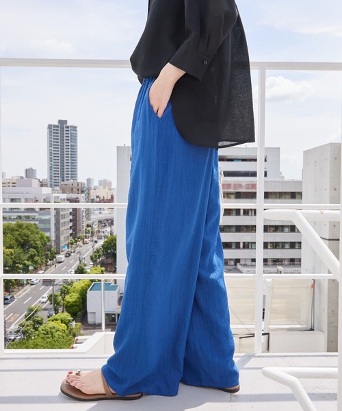 AMERICAN HOLIC（アメリカンホリック）の「接触冷感ワッシャーイージーパンツ（その他パンツ・レディース・マスタード/チョコ/レッド/ブラック/ブルー系その他6・M/L）」の7枚目の写真