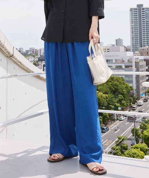 AMERICAN HOLIC（アメリカンホリック）の「接触冷感ワッシャーイージーパンツ（その他パンツ・レディース・マスタード/チョコ/レッド/ブラック/ブルー系その他6・M/L）」の9枚目の写真