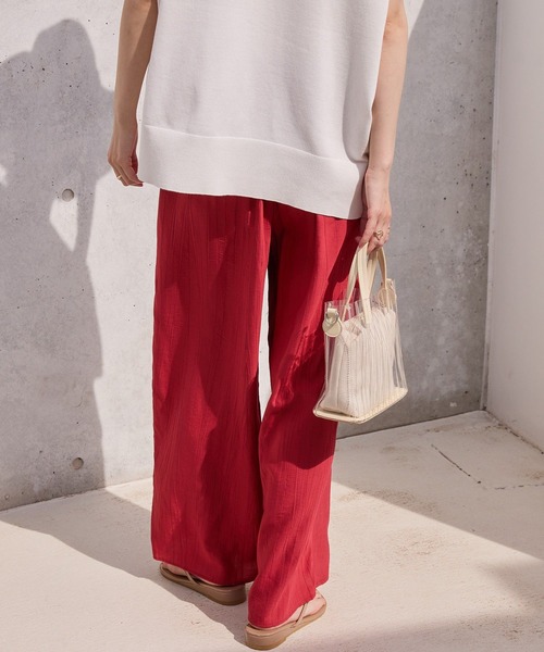 AMERICAN HOLIC（アメリカンホリック）の「接触冷感ワッシャーイージーパンツ（その他パンツ・レディース・マスタード/チョコ/レッド/ブラック/ブルー系その他6・M/L）」の13枚目の写真