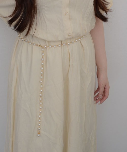 VIBGYOR Women（ヴィブジョー　ウィメン）の「【resonance】パール シンプルデザイン ウエストマーク ベルト【マルチウェイ/オケージョン】（ベルト・レディース・シルバー/ゴールド・FREE）」の7枚目の写真