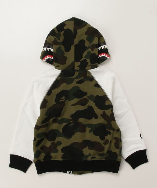 A BATHING APE カモフラージュスタジャン 1ST CAMO SHARK HOODIE SWEAT VARSITY JACKET（スタジャン）｜A