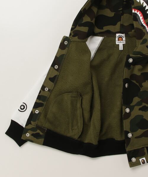 1ST CAMO SHARK HOODIE SWEAT VARSITY JACKET（スタジャン）｜A