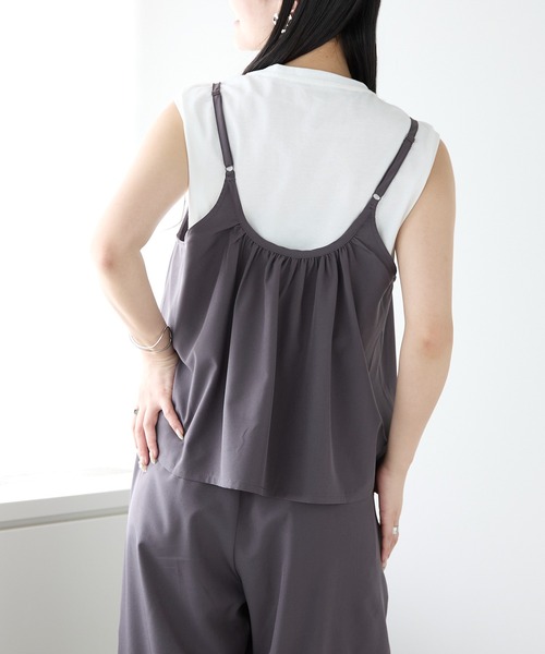 PREFERIR（プレフェリール）の「セットアップ とろみ ワイドパンツ＆キャミソール ２点セット（その他パンツ・レディース・ブラック/ブラウン・MEDIUM/LARGE）」の18枚目の写真