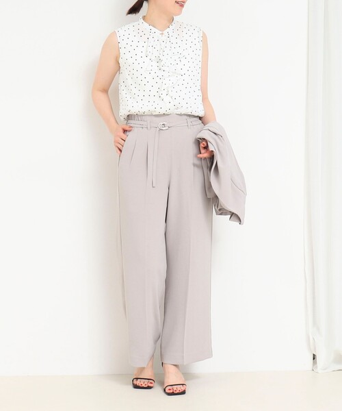 NOLLEY'S LIGHT(ノーリーズライト)の「フロントラッフルブラウス(シャツ/ブラウス・レディース・ブラック系その他/ホワイト系その他5/ホワイト系その他/ブルー系その他・38)」の5枚目の写真