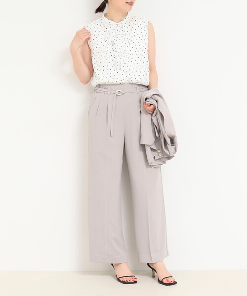 NOLLEY'S LIGHT(ノーリーズライト)の「フロントラッフルブラウス(シャツ/ブラウス・レディース・ブラック系その他/ホワイト系その他5/ホワイト系その他/ブルー系その他・38)」の11枚目の写真