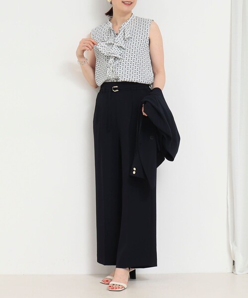 NOLLEY'S LIGHT(ノーリーズライト)の「フロントラッフルブラウス(シャツ/ブラウス・レディース・ブラック系その他/ホワイト系その他5/ホワイト系その他/ブルー系その他・38)」の13枚目の写真