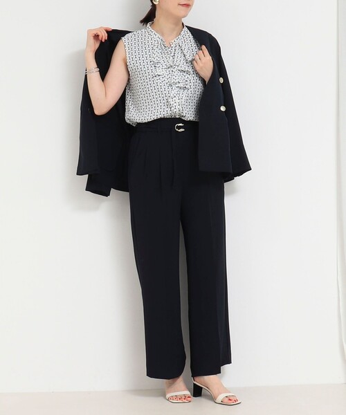 NOLLEY'S LIGHT(ノーリーズライト)の「フロントラッフルブラウス(シャツ/ブラウス・レディース・ブラック系その他/ホワイト系その他5/ホワイト系その他/ブルー系その他・38)」の20枚目の写真