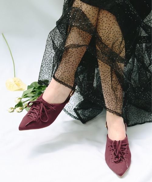 lace up sneaker mule / レースアップスニーカーミュール（パンプス