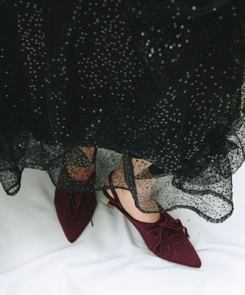 lace up sneaker mule / レースアップスニーカーミュール（パンプス