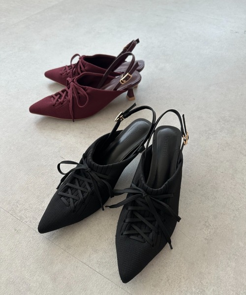 lace up sneaker mule / レースアップスニーカーミュール（パンプス