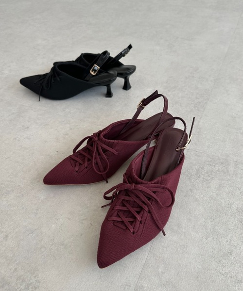 lace up sneaker mule / レースアップスニーカーミュール（パンプス