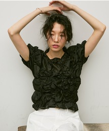 Shirring bubble top / シャーリングバブルトップス