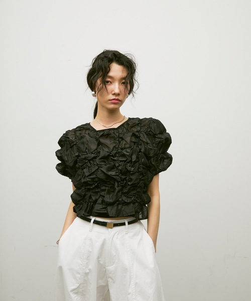 threetimes Cupid shirring top キューピッドシャーリングトップ threetimes Cupid shirring top キューピッドシャーリングトップ