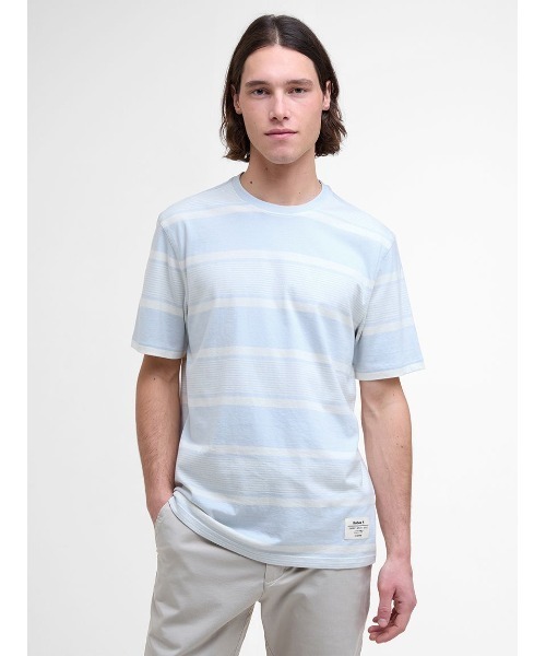 Barbour(バブアー)の「Spilman ストライプ Tシャツ(Tシャツ/カットソー・メンズ・ネイビー/ブルー・SMALL/MEDIUM/LARGE)」の10枚目の写真