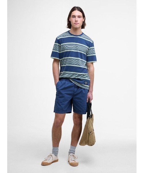 Barbour(バブアー)の「Spilman ストライプ Tシャツ(Tシャツ/カットソー・メンズ・ネイビー/ブルー・SMALL/MEDIUM/LARGE)」の14枚目の写真