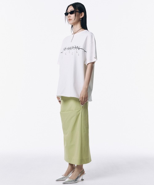 トップス JoseMoon LOGO OVERT-SHIRT with PEARL JOSEMOON LOGO OVER TSHIRT with PEARL/ジョゼムーンロゴオーバーT