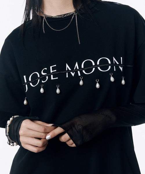 JOSEMOON LOGO OVER TSHIRT with PEARL/ジョゼムーンロゴ