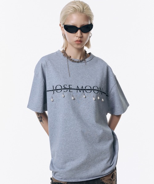 ヨッシー様 オーダー注文専用❗️ セール】JOSEMOON LOGO OVER TSHIRT with PEARL/ジョゼムーン