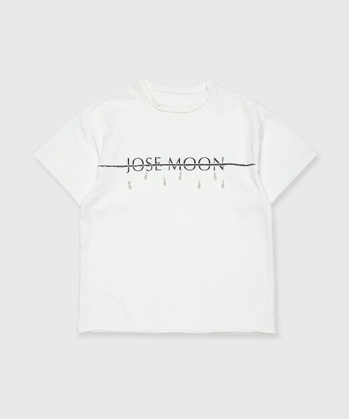セール】JOSEMOON LOGO OVER TSHIRT with PEARL/ジョゼムーン