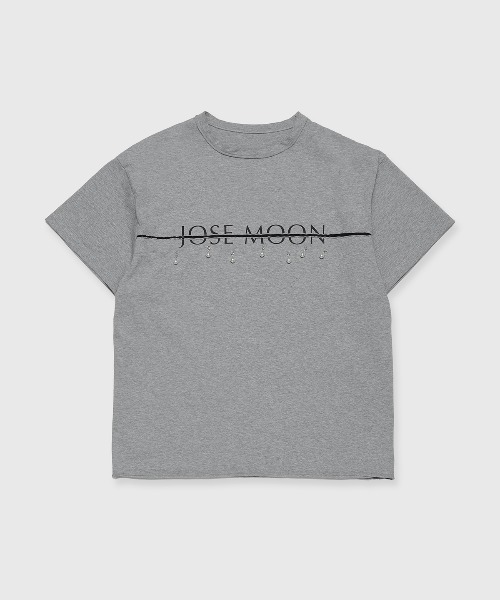 モヨ様 JOSEMOON LOGO OVER TSHIRT with PEARL/ジョゼムーンロゴ