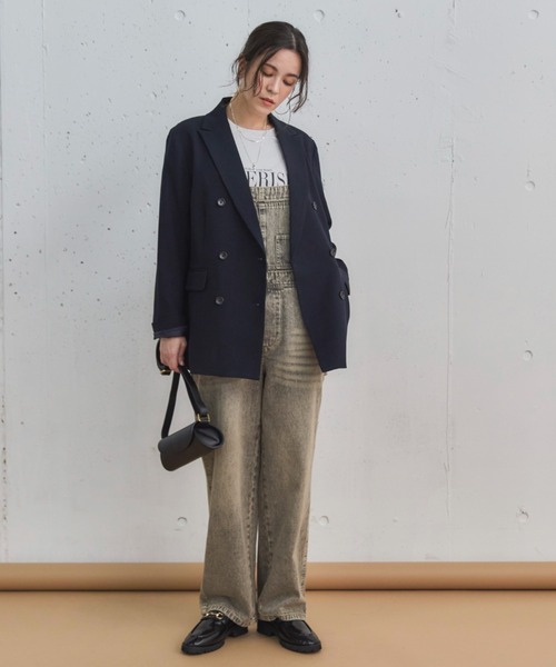 Doux archives（ドゥアルシーヴ）の「ダブルテーラードジャケット（テーラードジャケット・レディース・グレー/チェック/ベージュ/ネイビー・38）」の8枚目の写真