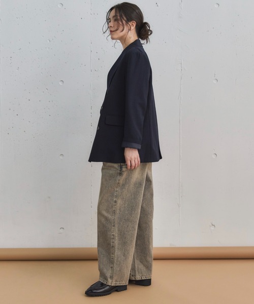 Doux archives（ドゥアルシーヴ）の「ダブルテーラードジャケット（テーラードジャケット・レディース・グレー/チェック/ベージュ/ネイビー・38）」の12枚目の写真