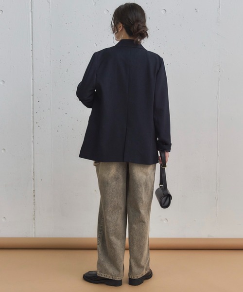 Doux archives（ドゥアルシーヴ）の「ダブルテーラードジャケット（テーラードジャケット・レディース・グレー/チェック/ベージュ/ネイビー・38）」の16枚目の写真