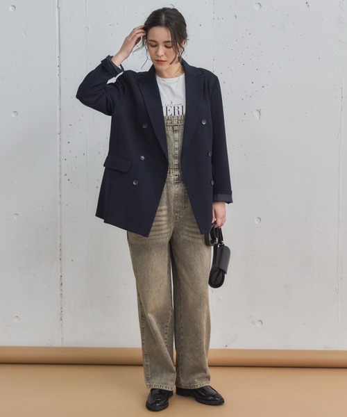 Doux archives（ドゥアルシーヴ）の「ダブルテーラードジャケット（テーラードジャケット・レディース・グレー/チェック/ベージュ/ネイビー・38）」の18枚目の写真