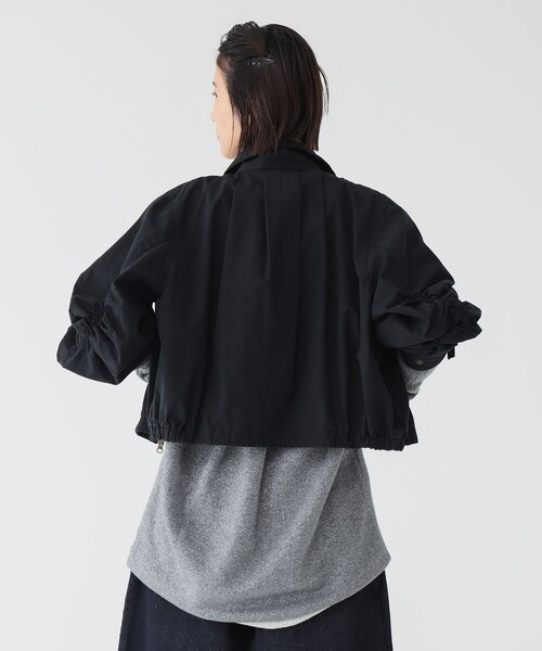 maturely（マチュアリー）の「【1/15再値下げ】maturely / コットン シルク ジッパー ブルゾン（ブルゾン・レディース・ベージュ/ブラック・0/1）」の7枚目の写真