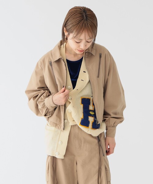 maturely（マチュアリー）の「【1/15再値下げ】maturely / コットン シルク ジッパー ブルゾン（ブルゾン・レディース・ベージュ/ブラック・0/1）」の11枚目の写真