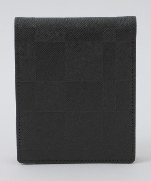 BLACK LABEL CRESTBRIDGE(ブラックレーベル・クレストブリッジ)の「エンボスチェックパスウォレット(財布・メンズ・ブラック/チャコールグレー・FREE)」の3枚目の写真