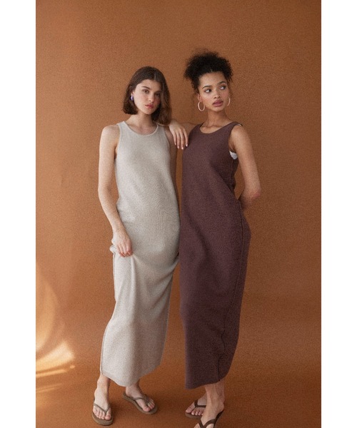 セール】Cotton Knit Long Dress /ニットロングワンピ