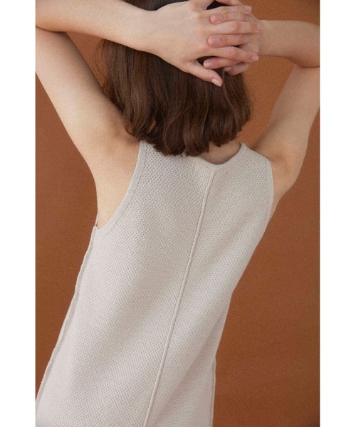 ALEXIA STAM（アリシアスタン）の「Cotton Knit Long Dress /ニットロングワンピ（ワンピース・レディース・ブラウン/ベージュ・M/S）」の11枚目の写真