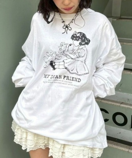 セール】MY DEAR FRIEND L/S Tシャツ（Tシャツ/カットソー）｜Candy