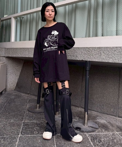 Candy Stripper（キャンディストリッパー）の「MY DEAR FRIEND L/S Tシャツ（Tシャツ/カットソー・レディース・ブラック/オフホワイト・FREE）」の9枚目の写真