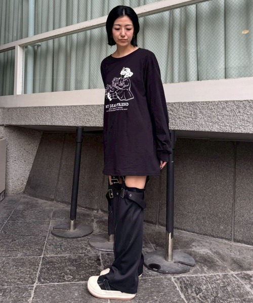Candy Stripper（キャンディストリッパー）の「MY DEAR FRIEND L/S Tシャツ（Tシャツ/カットソー・レディース・ブラック/オフホワイト・FREE）」の8枚目の写真